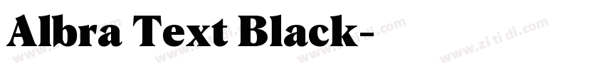 Albra Text Black字体转换